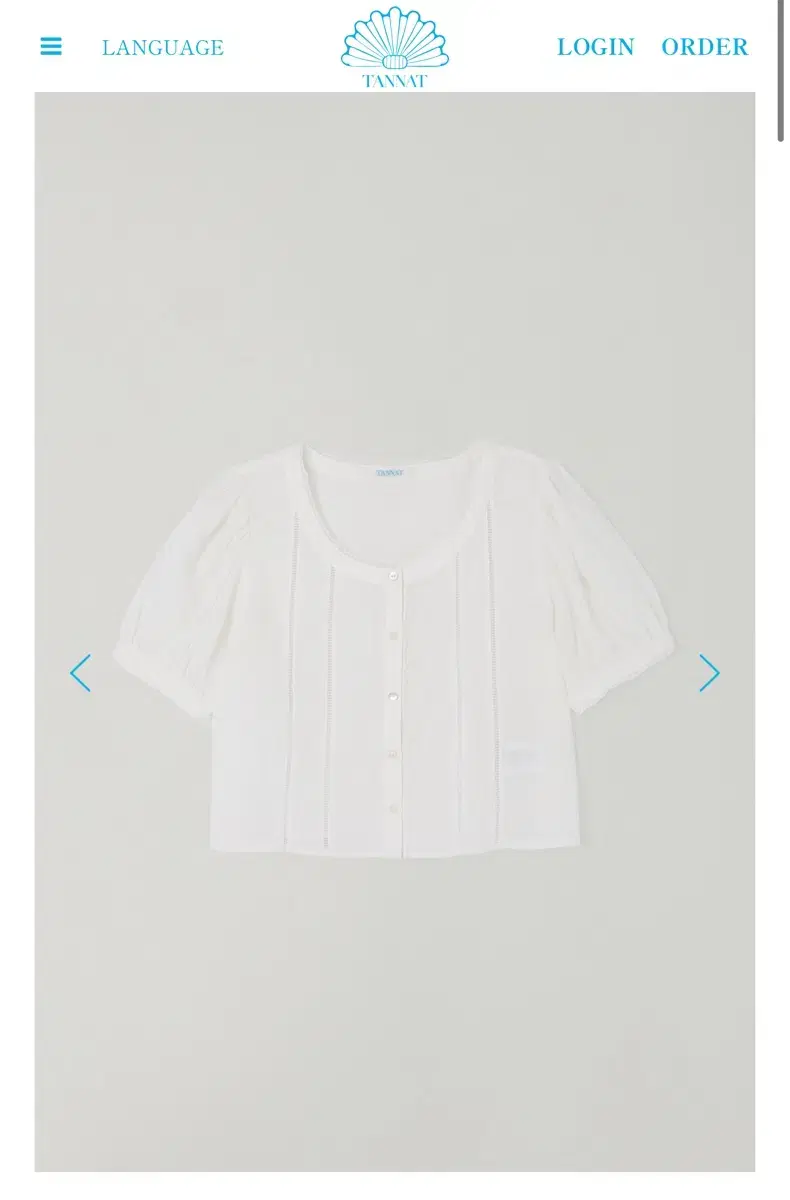 타낫 Scoop neck crop blouse